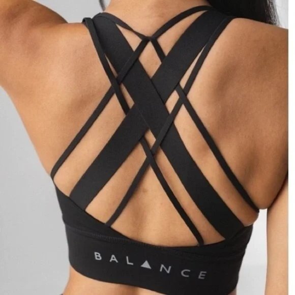 Balance Athletica Other - Balance Athletica Vitality Aura Strappy Sports Bra Black Size M
